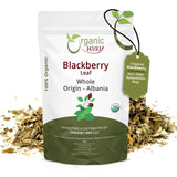 Dried Blackberry Leaf Whole (Rubus fruticosus) - European Wild-Harvest | Kosher Certified | Raw, Vegan, Non GMO & Gluten Free | USDA Certified | Origin - Albania