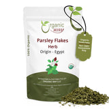 Dried Parsley Flakes - Herbal Tea - European Wild-Harvest | USDA & Kosher Certified | Vegan, Non GMO & Gluten Free | Origin - Egypt