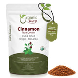 Premium True Ceylon Cinnamon Cut & Sifted (Cinnamomum verum) - Adds Flavour |  Kosher Certified | Raw, Non GMO & Gluten Free | USDA Certified | Origin - Sri Lanka
