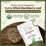 Blackberry Leaf (Rubus fruticosus) Cut & Sifted - Herbal Tea | European Wild-Harvest |  Kosher Certified | Non GMO & Gluten Free | USDA Certified | Origin - Albania