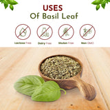 Basil leaf cut and sifted