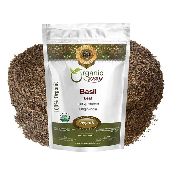 Organic Way Basil leaf cut and sifted