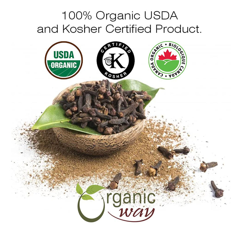 Premium Cloves Powder (Syzygium aromaticum) - Aromatic Spice | Kosher Certified | Raw, Vegan, Non GMO & Gluten Free | USDA Certified | Origin - Sri Lanka