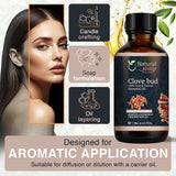Clove Bud Essential Oil for Diffusers | Natural Aroma Oil for Home Fragrance, Humidifier & DIY Candle Making, Long Lasting Scent for Office, Bedroom & Soothing Scent 4 Fl Oz (120 mL)