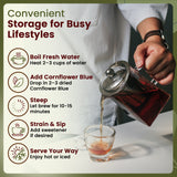 Premium Cornflower Blue Whole (Centaurea Cyanus) - Herbal Tea | European Wild-Harvest | USDA & Kosher Certified | Vegan, Non GMO & Gluten Free | Origin - Albania