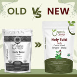 Holy Tulsi/Holy Basil Herb Cut & Sifted (Ocimum Tenuiflorum) - Pure Leaves | Kosher Certified | Raw, Vegan, Non GMO & Gluten Free | USDA Certified | Origin - India