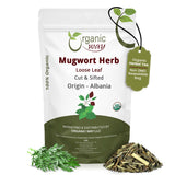 Mugwort Herb Loose Leaf Cut & Sifted (Artemisia Vulgaris) Herbal Tea | Kosher & USDA Certified | Vegan, Non-GMO & Gluten Free | Raw from Albania