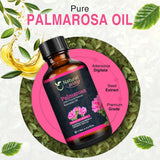 Palmarosa Essential Oil for Diffusers | Natural Aroma Oil for Home Fragrance, Humidifier & DIY Candle Making, Long Lasting Scent for Office, Bedroom & Soothing Scent 4 Fl Oz (120 mL)
