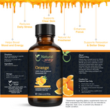 Natural Way Orange Essential oil | Pure Aromatherapy Oil for Diffusers, Hair Growth, Skin, Scalp Care, Massage | Refreshing Hair Oil for Women & Men | Organic Essential Oil for Diffuser | 4 Fl Oz (120 mL)