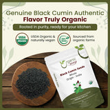 Black Cumin Seeds (Nigella Sativa) Kalonji – Whole Black Seeds | Non-GMO, Pure, Fresh & Premium Quality | Non-GMO & Kosher Certified | Origin - India