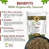 Organic Way Basil leaf cut and sifted