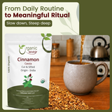 Premium Cinnamon Cassia Cut & Sifted (Cinnamomum cassia) - Adds Flavour & Aroma | Kosher Certified | Vegan, Non GMO & Gluten Free | USDA Certified | Origin - India
