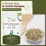 White Willow Bark Dried Herb Cut & Sifted - Herbal Tea - Origin Albania