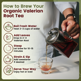 Valerian Root Cut & Sifted (Valeriana Officinalis) - Herbal Tea | European Wild-Harvest | Kosher & USDA Certified | Vegan, Non-GMO & Gluten Free | 100% Raw from Albania