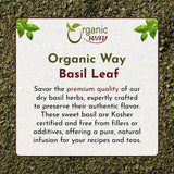 Organic Way Basil leaf cut and sifted