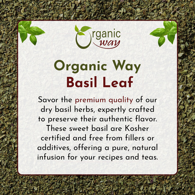 Organic Way Basil leaf cut and sifted