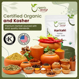 Premium Quality Haritaki Powder (Terminalia Chebula) - Kosher Certified | Raw, Vegan, Non GMO & Gluten Free | USDA Certified | Origin - India