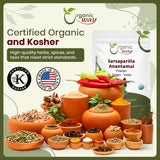 Sarsaparilla/Anantamul Root (Hemidesmus indicus) Powder - Herbal Tea | USDA & Kosher Certified | Vegan, Non GMO & Gluten Free | Resealable Bag | 100% Raw from India