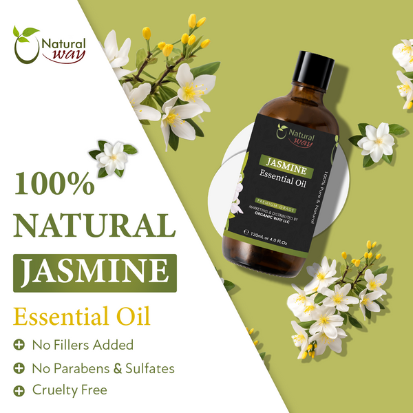 Natural Way Jasmine Essential Oil 4 Fl Oz (120 ml)