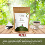 Detox Tea Bags | Pyramid Tea Bags, Caffeine-Free, 100% Natural Ingredients, ECO Conscious Packaging | Herbal Tea for Relaxation | Rich Flavor, and Sustainable Enjoyment