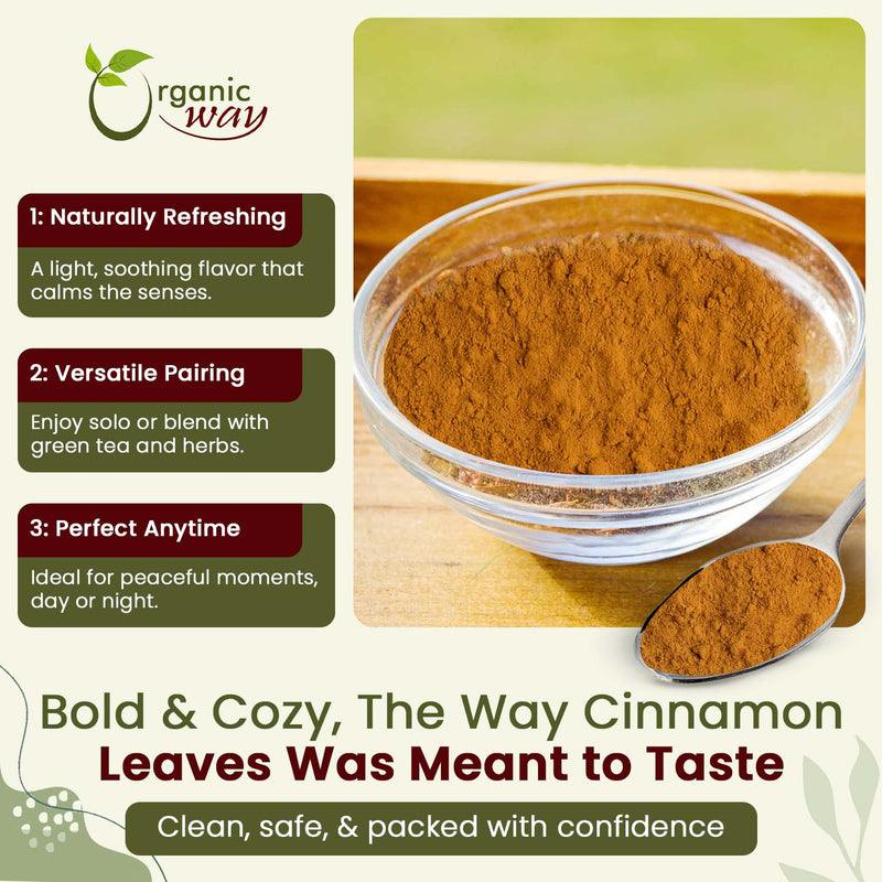 True Ceylon Cinnamon Powder | Kosher Certified | Raw, Vega, Non-GMO & Gluten Free | Freshly Grounded Premium Cinnamon | Resealable Bag | Origin-Sri Lanka