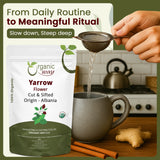 Yarrow Flower Cut & Sifted (Achillea millefolium) - Herbal Tea | European Wild-Harvest | Kosher & USDA Certified | Vegan, Non-GMO & Gluten Free | 100% Raw from Albania