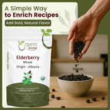 Dried Elderberry Whole - Herbal Tea | European Wild-Harvest | Kosher & USDA Certified | Non-GMO & Gluten Free | Tested for Purity | 100% Raw from Albania