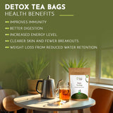 Detox Tea Bags | Pyramid Tea Bags, Caffeine-Free, 100% Natural Ingredients, ECO Conscious Packaging | Herbal Tea for Relaxation | Rich Flavor, and Sustainable Enjoyment