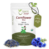 Premium Cornflower Blue Whole (Centaurea Cyanus) - Herbal Tea | European Wild-Harvest | USDA & Kosher Certified | Vegan, Non GMO & Gluten Free | Origin - Albania